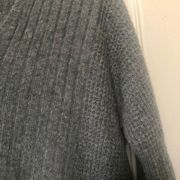 Nordstrom v neck grey sweater - Picture 5 of 11